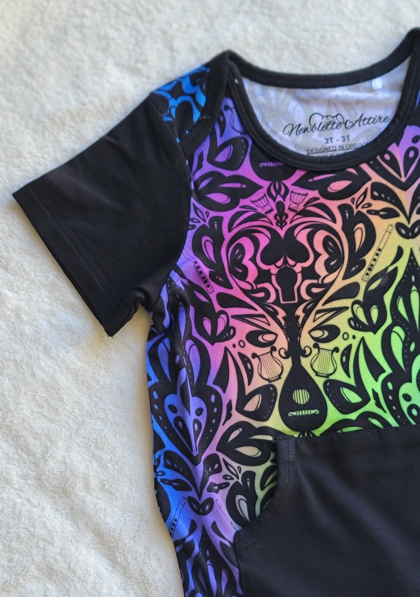 Rainbow Bard Bamboo Pocket Bodysuit