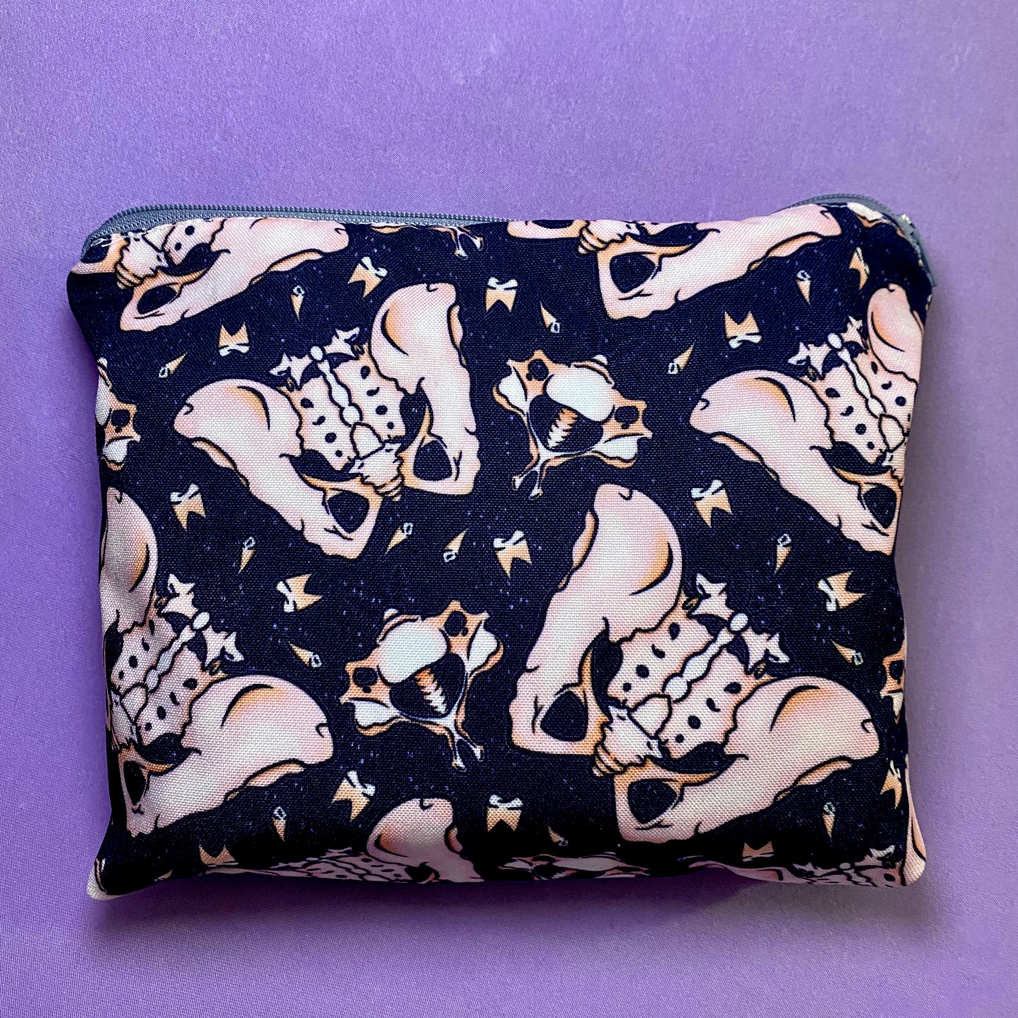 Bones Zipper Pouch